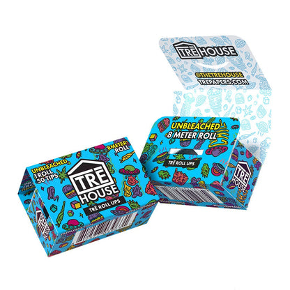 TREHouse ツリーハウス Roll Ups 8m UNBLEACHED Roll w/ Filter Tips ロールペーパー＆フィルターキット