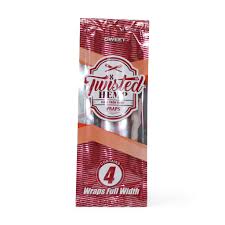 【旧パッケージ】Twisted Hemp ツイステッドヘンプ Natural Blunt Wraps ブラント (4枚入り)